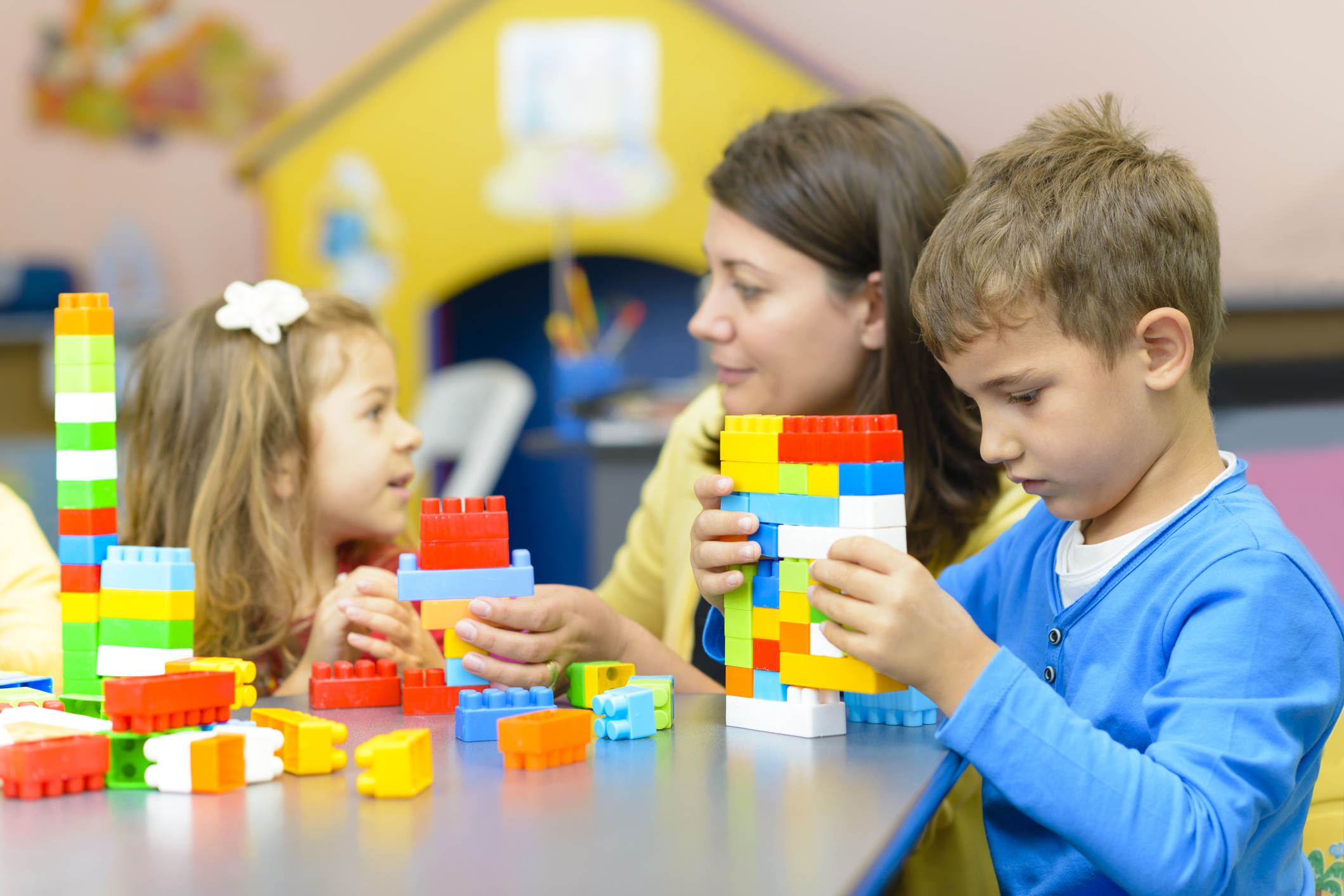 kids playing with legos