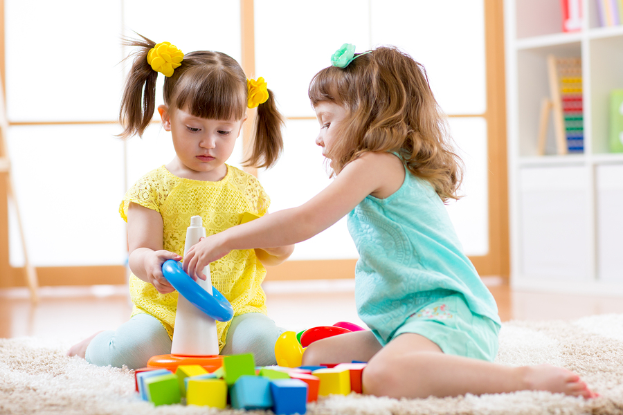 get along two girls playing