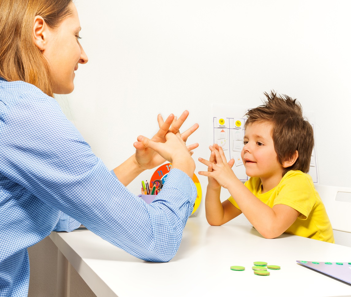 child getting screened