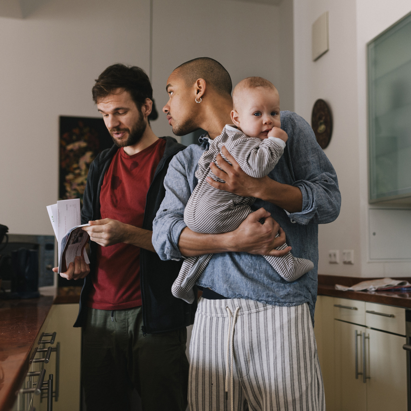 fathers with a baby