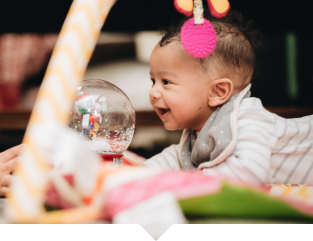 Baby on play mat